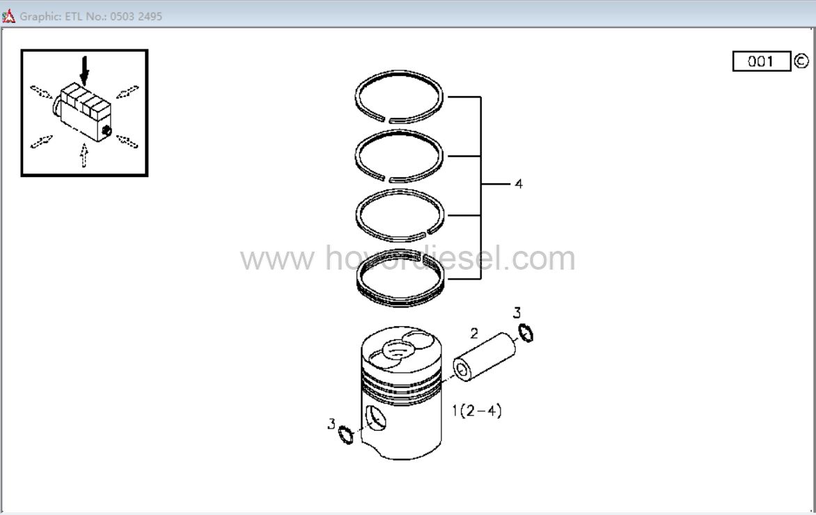 Поршневое кольцо Deutz 5.0 BFL913 02235236